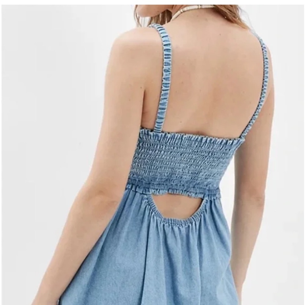 NWT American Eagle Outfitters Smocked Mini Dress- Sz: L - Picture 13 of 13